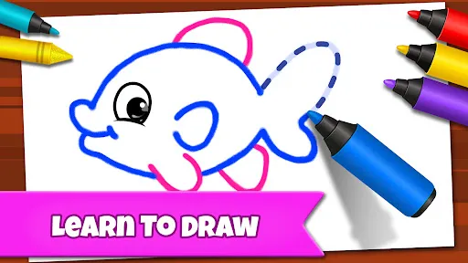 Gameplay screenshot 4 from Drawing Games: Draw & Color - Educational game
